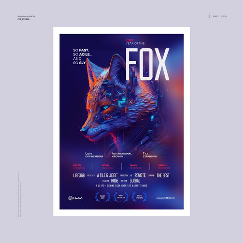 Life360 2023 Year of the Fox Poster Design by FF3