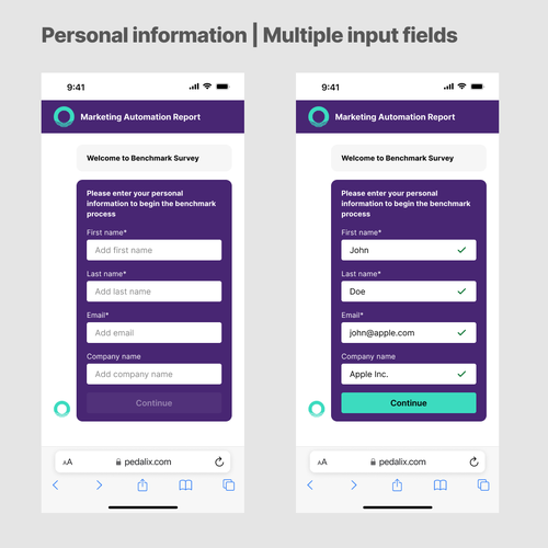 Web app design for a chat like survey with follow up designs Design by LiviuAMDI