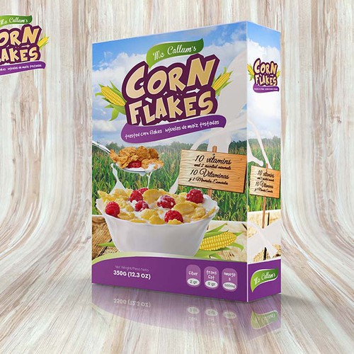 Create a new refreshing and modern Corn Flakes box design Design by gotza