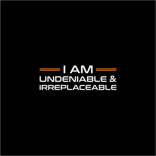 Undeniable & Irreplaceable T- shirt Logo Contest -(Minimalist) -This should be an easy one. Design by Hafiz29