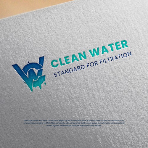 Simple Clean Logo for Water Filtration Company Design by CRSS_Over