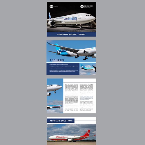 Aviation Leasing Company needs a powerful brochure Brochure contest