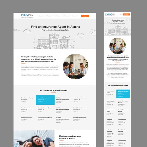 Designs | Engaging and professional insurance website re-design | Web ...
