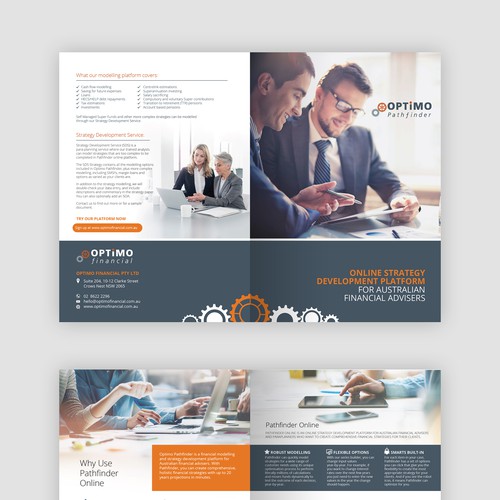 Design a brochure for a fintech startup company Design by Arttero