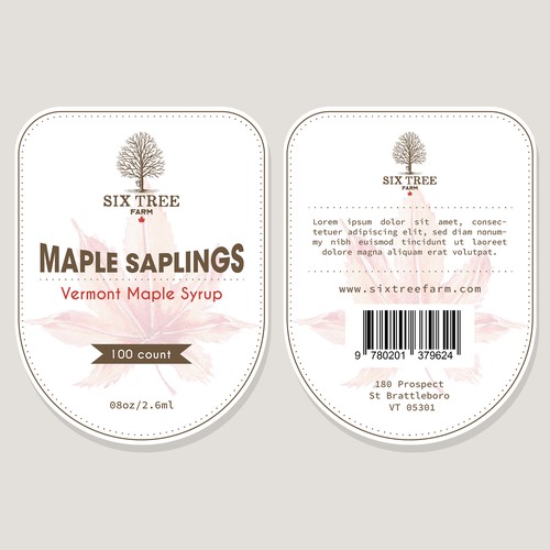 First ever production Maple Syrup Stick label Design by Galapica