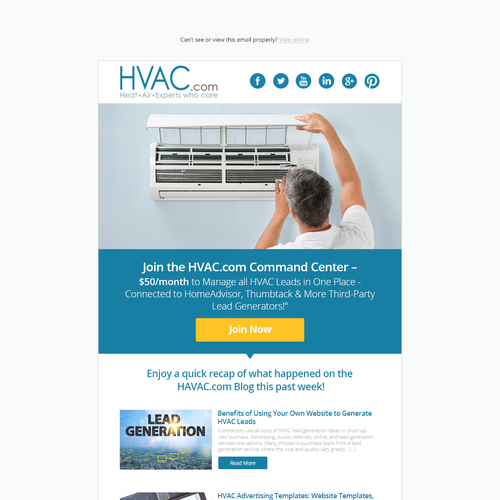 Design HVAC Email Template (MailChimp) Super Simple & Quick Project