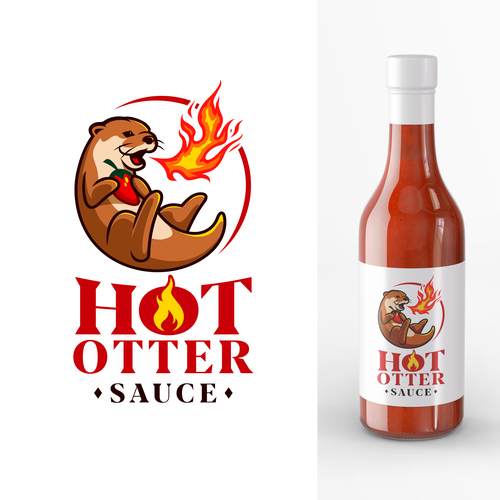 Design a Hot Sauce logo with an Otter Design by illergo