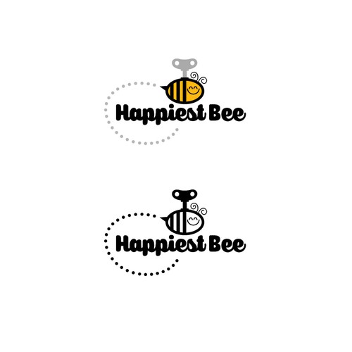 Design a cute, happy logo for Happiest Bee.-ontwerp door CrankyBear