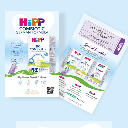 Baby Formula Flyer for a package insert campaign in the USA Design by Gergana ®