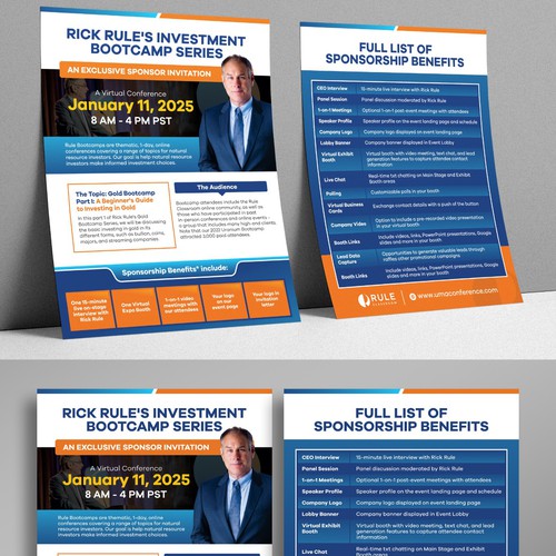 Design an attractive 2-page event sponsorship invitation flyer Design by Dzhafir