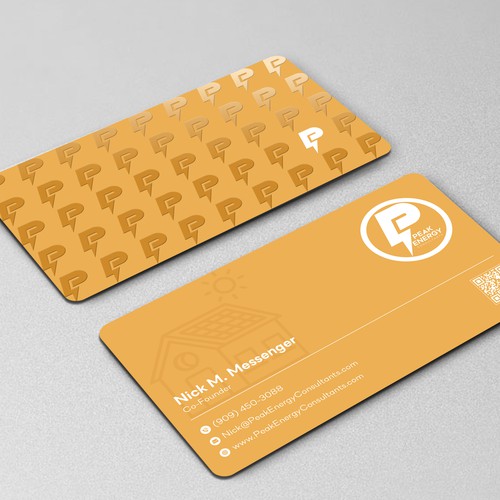 Modern Business Card Design for Electric Energy and Solar Company Design by Brandmaker artist