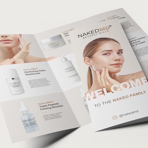 Slick, Skincare Trifold Brochure Design