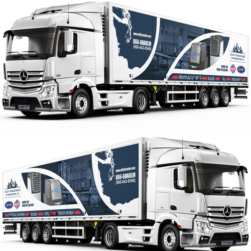 Refrigerated Semi Trailer Wrap! Design by Light_Breeze