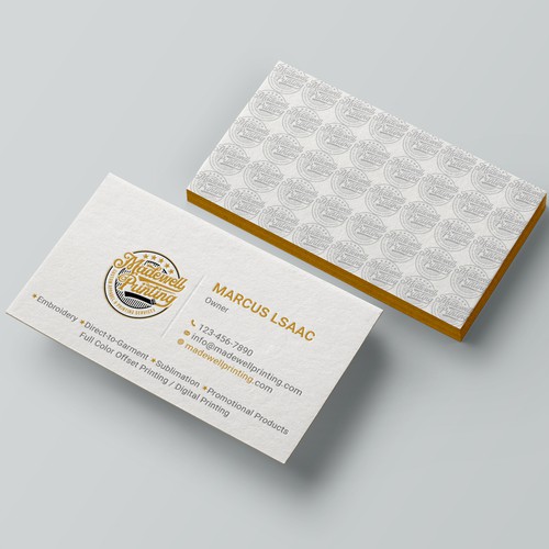 Business Card for a Custom Clothing/Product Business Design by Roni_