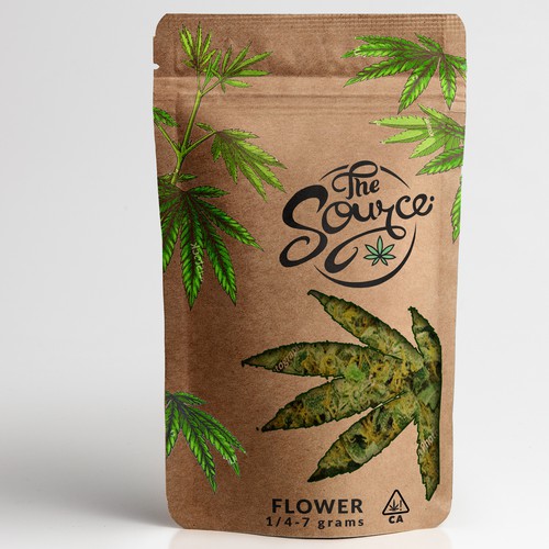 Cannabis Flower Bag Design Design by Sashkica