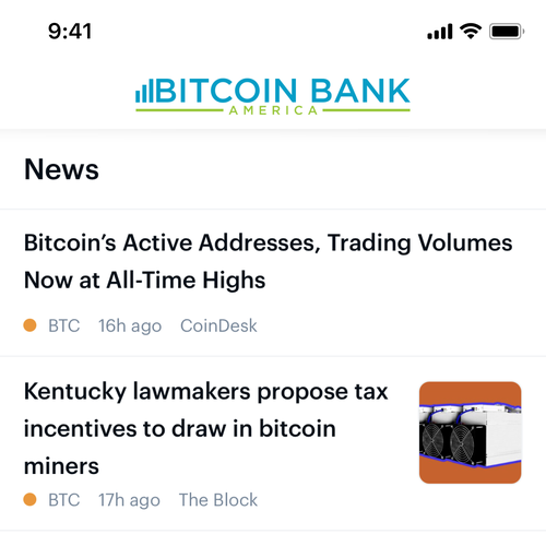 BITCOIN BANK AMERICA APP Ontwerp door Said_web