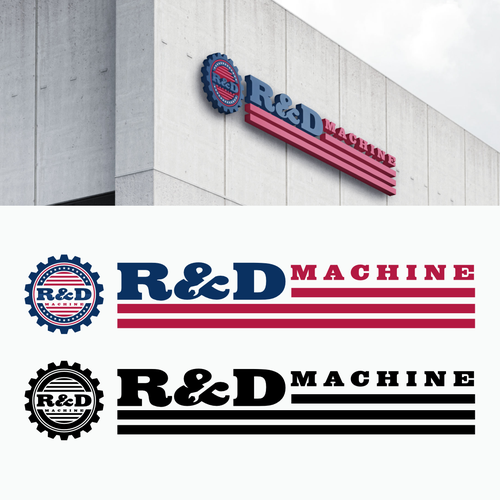 STRONG AND BOLD MACHINE SHOP SIGN FOR BUILDING 20ftX5ft Design by Zept'ID99™