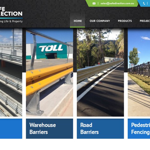 Web banner for company that manufactures road and car park barriers Design by Intricate