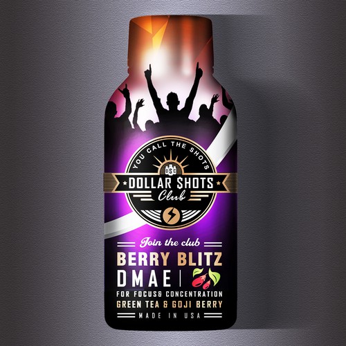 Create an eye-catching energy shot drink bottle design for the relaunch our eCommerce Supplement Shot Co.!! Design por BRAVO-designs