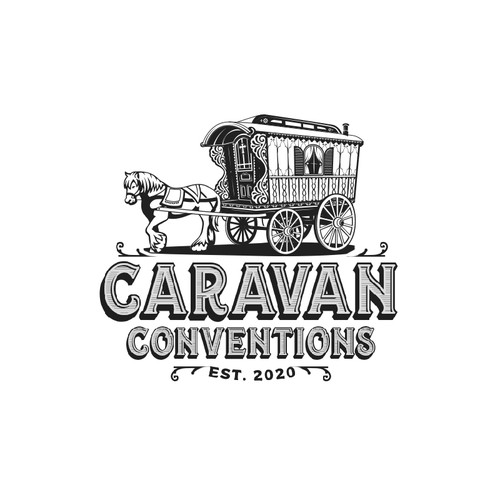 Caravan Conventions: Gypsy Horse with Gypsy Wagon Design by lindt88