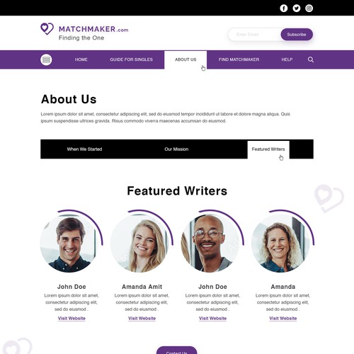 Modern & Sleek Design to Attract Singles who are Stuck at Dating Design by unbox.style⚡️