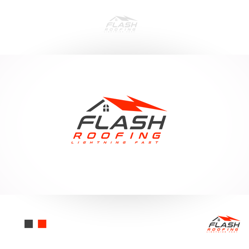 Compete to create a logo for Flash Roofing! Design by Rexboi