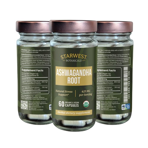 Organic Herb Capsule Label Design Design by Designlifelk