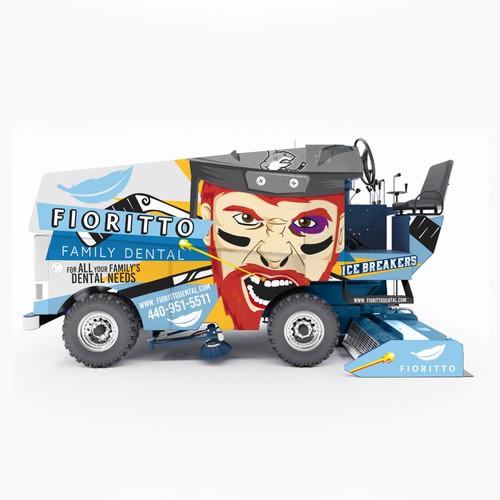 Unique Zamboni Wrap for Minor League Hockey Ad Design by Wilson8a