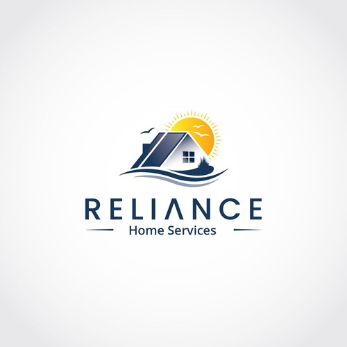 Logo for Reliable and Trustworthy Home Services Company Located on the Beach Design by Guavanaboy