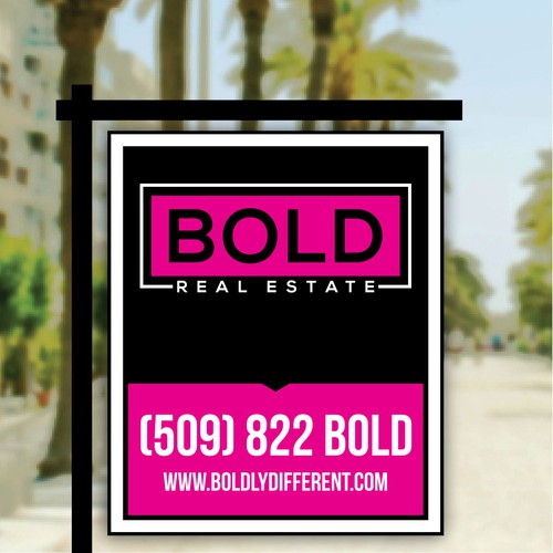 Bold Real Estate Sign Design by icon89GraPhicDeSign