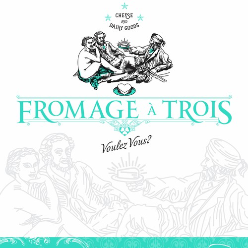 Vintage French-style logo with a scandalous twist! Design by F.canarin