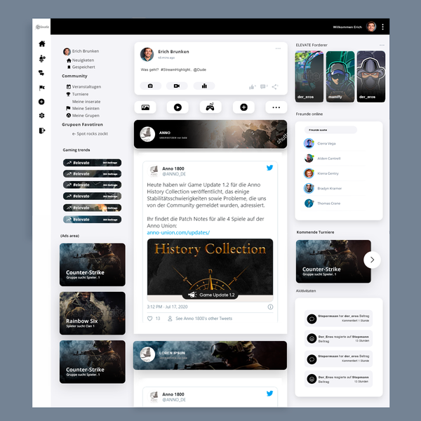 Gamming Social media