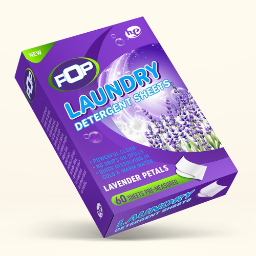 Pop Laundry Detergent Sheets Design by Radmilica