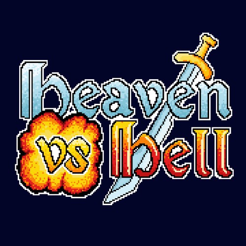 game logo: heaven vs hell Design by EduardC.