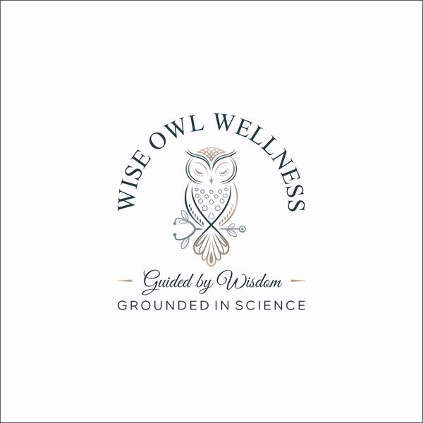 legant wise-owl logo concept for integrative wellness brand