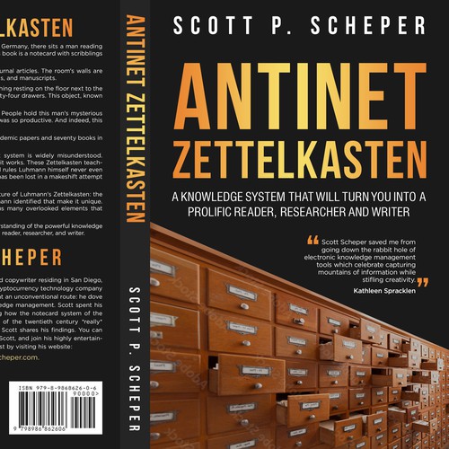 Design di Design the Highly Anticipated Book about Analog Notetaking: "Antinet Zettelkasten" di Colibrian