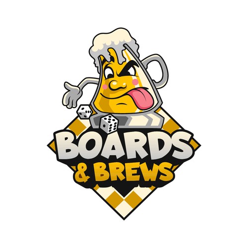 Fun logo for social group focused on beer & board games Design by Ogi's design