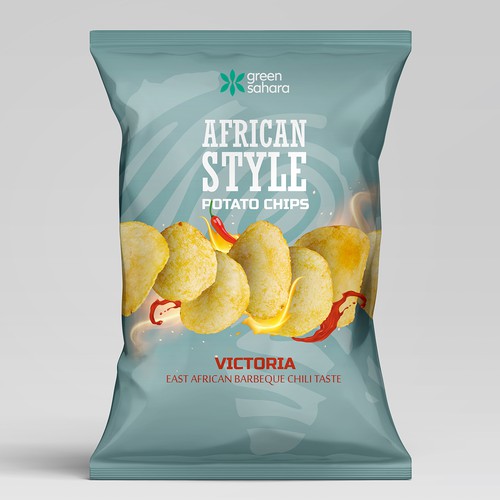 Design African style potato chips packaging Design by Noha.Akkad