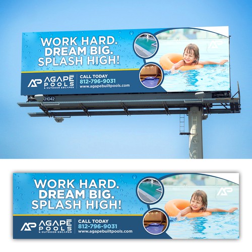 POOL AND OUTDOOR LIVING BILLBOARD DESIGN Design by Besties