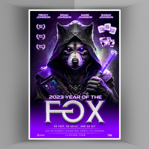 Life360 2023 Year of the Fox Poster Design by Doryan Design