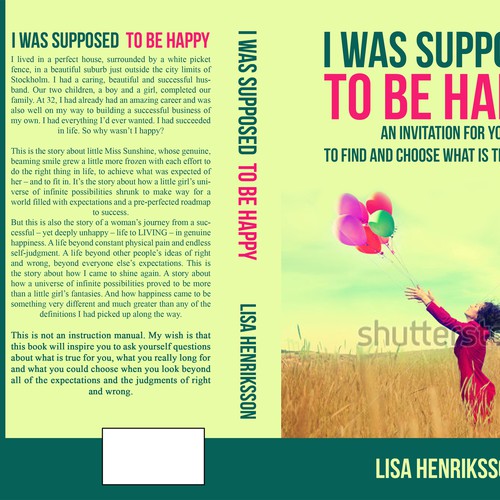 "I was supposed to be happy" - Book cover for Swedish Self Help Icon Design by T.Primada