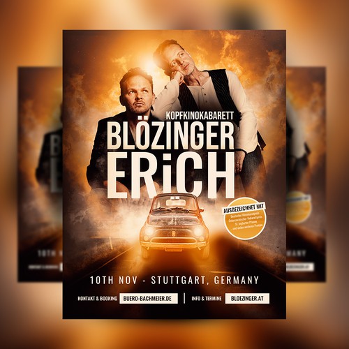 Poster for a comedy show in the style of a movie poster Design by EPH Design