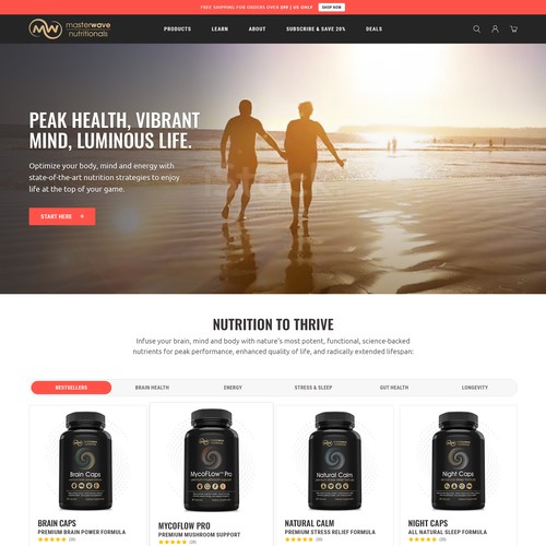 Design the "sexiest" and most powerful health supplements website on the planet Design by Sattvi Art