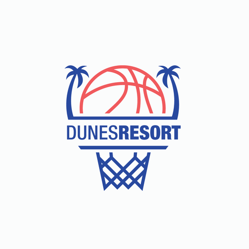 DUNESRESORT Basketball court logo. Diseño de Dezione
