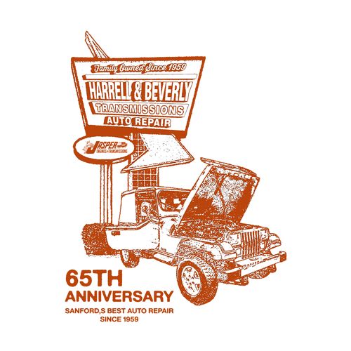 Design di An Old Florida Feeling T-Shirt for Top Auto Repair Shop di Designbyplenyun