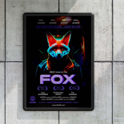 Life360 2023 Year of the Fox Poster Design by CREATIVE ARTIFLEX