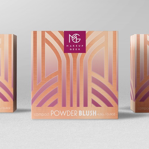 Makeup Geek Blush Box w/ Art Deco Influences Diseño de bcra