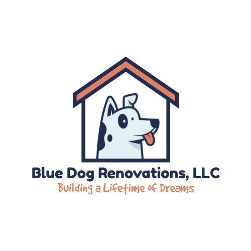 Design a company logo to reflect company name. A Blue Dog (Bulldog) With a hardhat, toolbelt w/cigar Design by Agung Wibisono