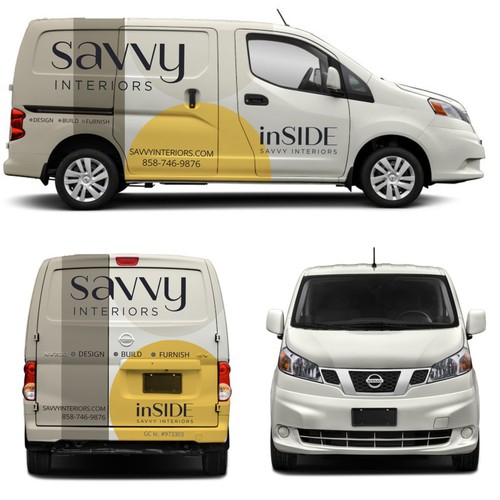 Design build furnish firm needs cool luxury sleek modern Van wrap Design von T i f a n y' s