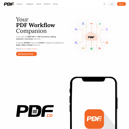 Design a logo for PDF.co ! Diseño de ElectrifyingNoob